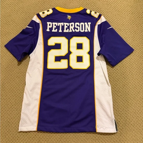 Nike Minnesota Vikings Adrian Peterson #28 NFL Team Jersey (Men’s Size Small) - Picture 4 of 4